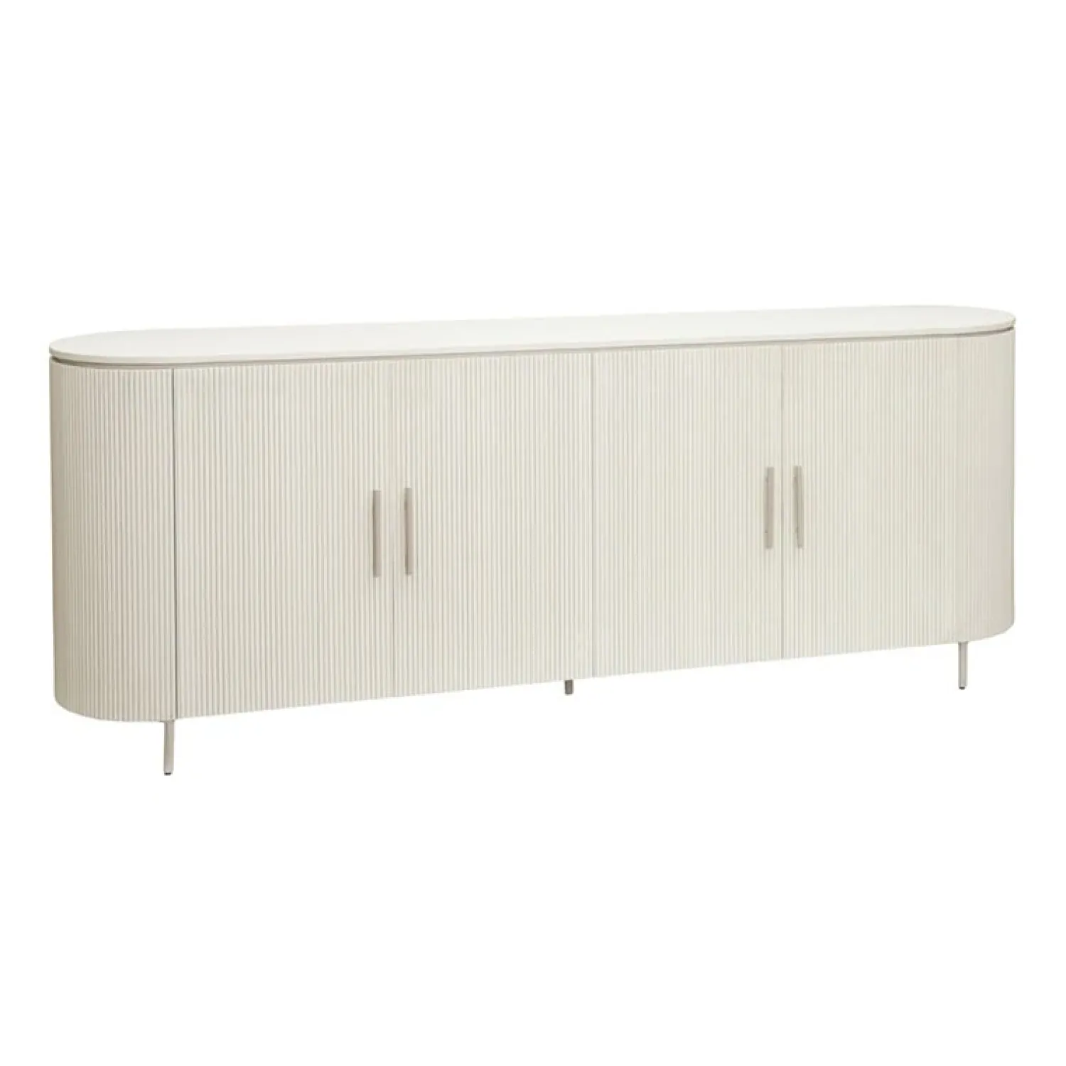 Tower living Dressoirs|Industriele Kasten|Corbetta dressoir 4 deurs wit/grijs met betonlook finish 210cm