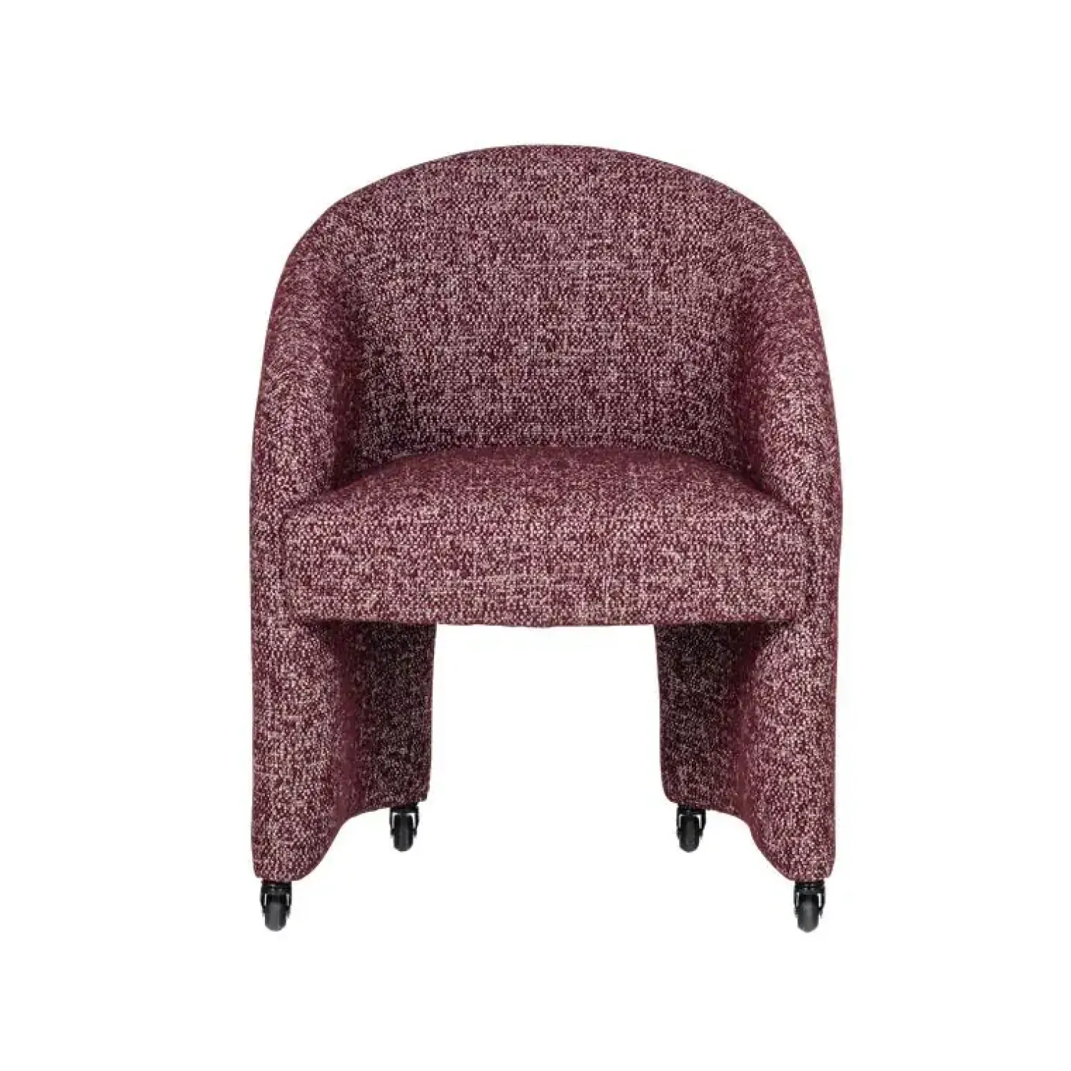 WOOOD Eetkamerstoelen|Cordo Eetkamerstoel Met wielen Bordeauxrood