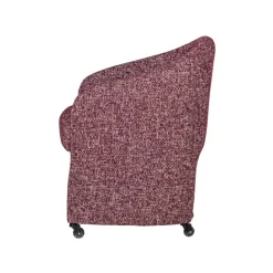 WOOOD Eetkamerstoelen|Cordo Eetkamerstoel Met wielen Bordeauxrood