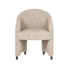 WOOOD Eetkamerstoelen|Cordo Eetkamerstoel Met wielen Naturel