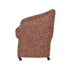 WOOOD Eetkamerstoelen|Cordo Eetkamerstoel Met wielen Roestbruin