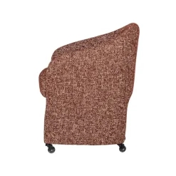 WOOOD Eetkamerstoelen|Cordo Eetkamerstoel Met wielen Roestbruin