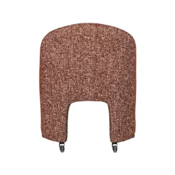 WOOOD Eetkamerstoelen|Cordo Eetkamerstoel Met wielen Roestbruin