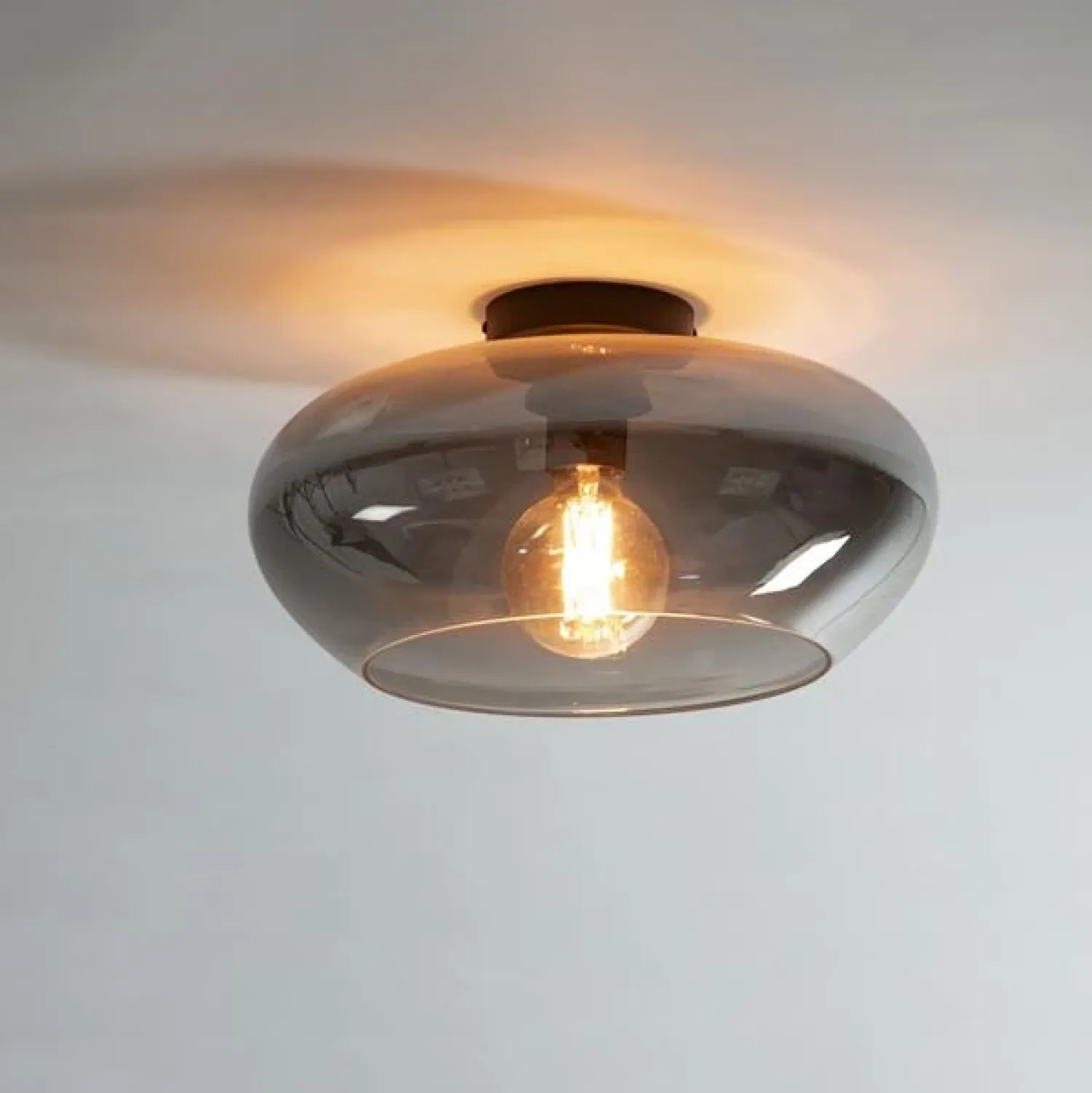 Kalfort Plafondlampen|Cortana 1-lichts Plafondlamp Smoke