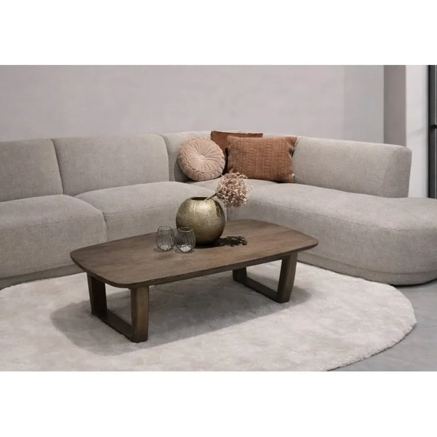 Livingfurn Salontafels|Cortez Salontafel Deens ovaal walnoot 130cm