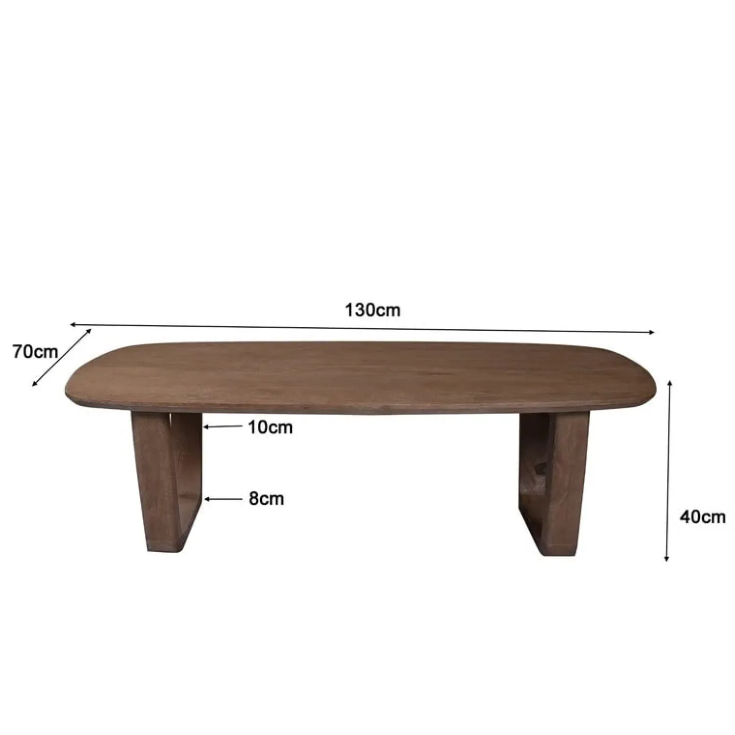 Livingfurn Salontafels|Cortez Salontafel Deens ovaal walnoot 130cm