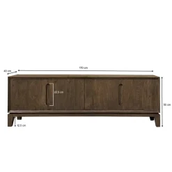 Livingfurn Industriele Kasten|Tv Meubels|Cortez Tv meubel walnoot 170cm