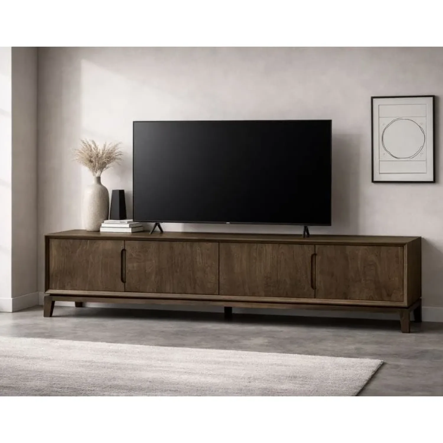 Livingfurn Industriele Kasten|Tv Meubels|Cortez Tv meubel walnoot 210cm