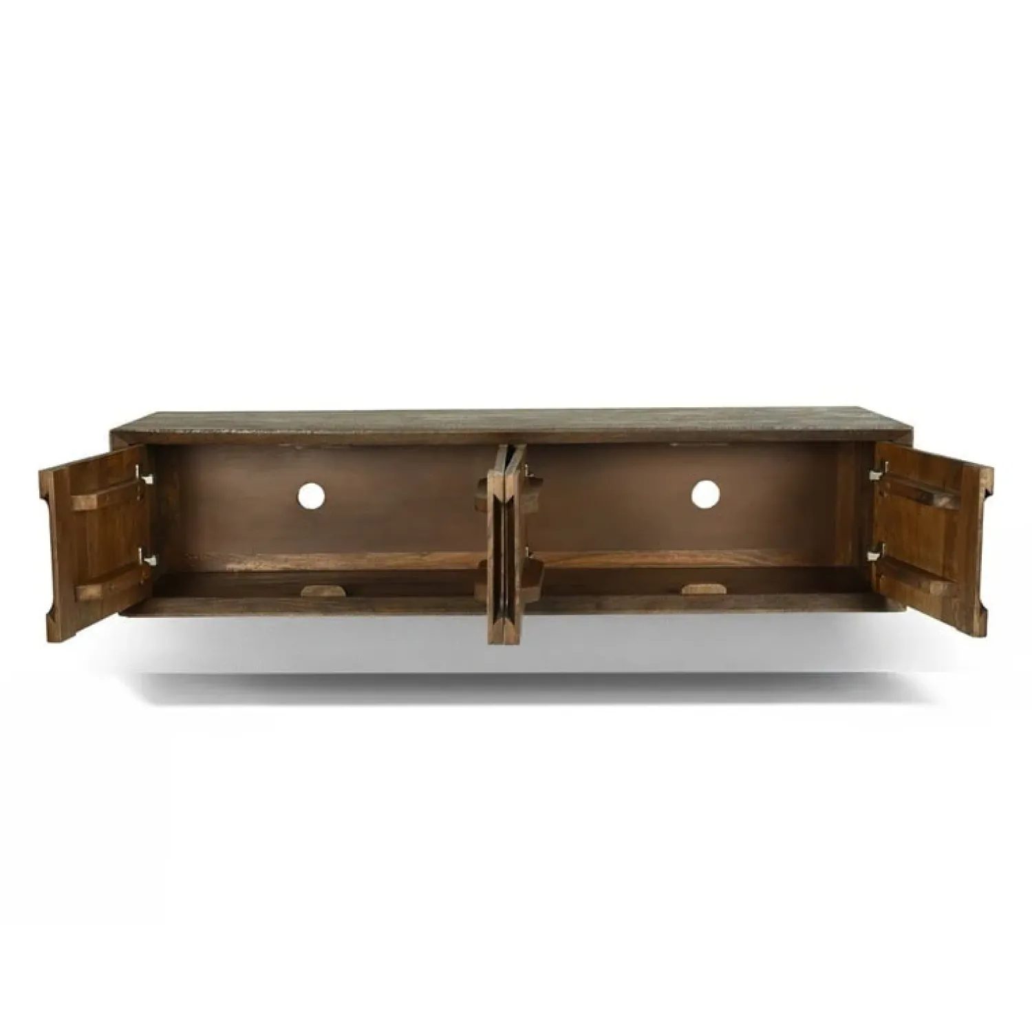 Livingfurn Industriele Kasten|Tv Meubels|Cortez Zwevend Tv meubel walnoot 140cm