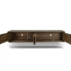 Livingfurn Industriele Kasten|Tv Meubels|Cortez Zwevend Tv meubel walnoot 180cm