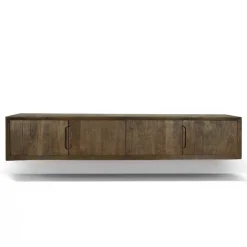 Livingfurn Industriele Kasten|Tv Meubels|Cortez Zwevend Tv meubel walnoot 180cm