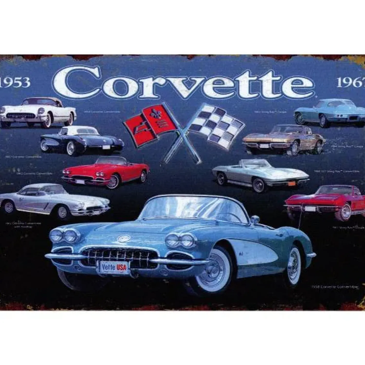 Cavetown Metalen Borden|Corvette 1953-1967 - metalen bord
