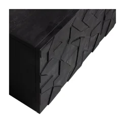 WOOOD Industriele Kasten|Tv Meubels|Counter Tv meubel mangohout zwart 160cm