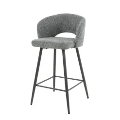 Kalfort Barkrukken|Cozy Barstoel Boucle Grijs