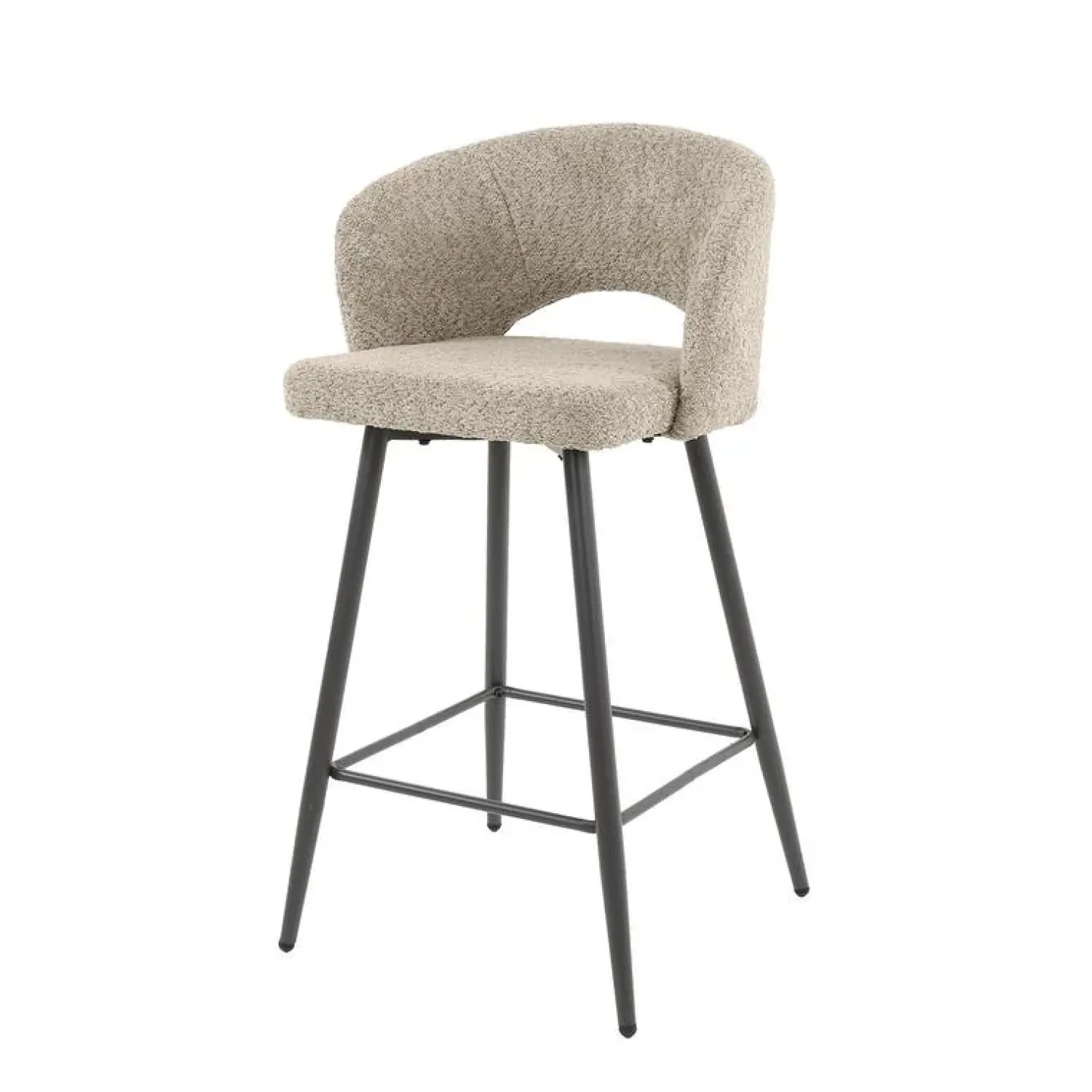 Kalfort Barkrukken|Cozy Barstoel Boucle Zand