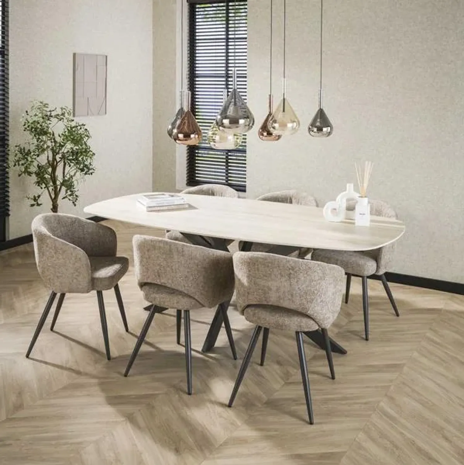 Kalfort Eetkamerstoelen|Cozy Eetkamerstoel Cargo Zand
