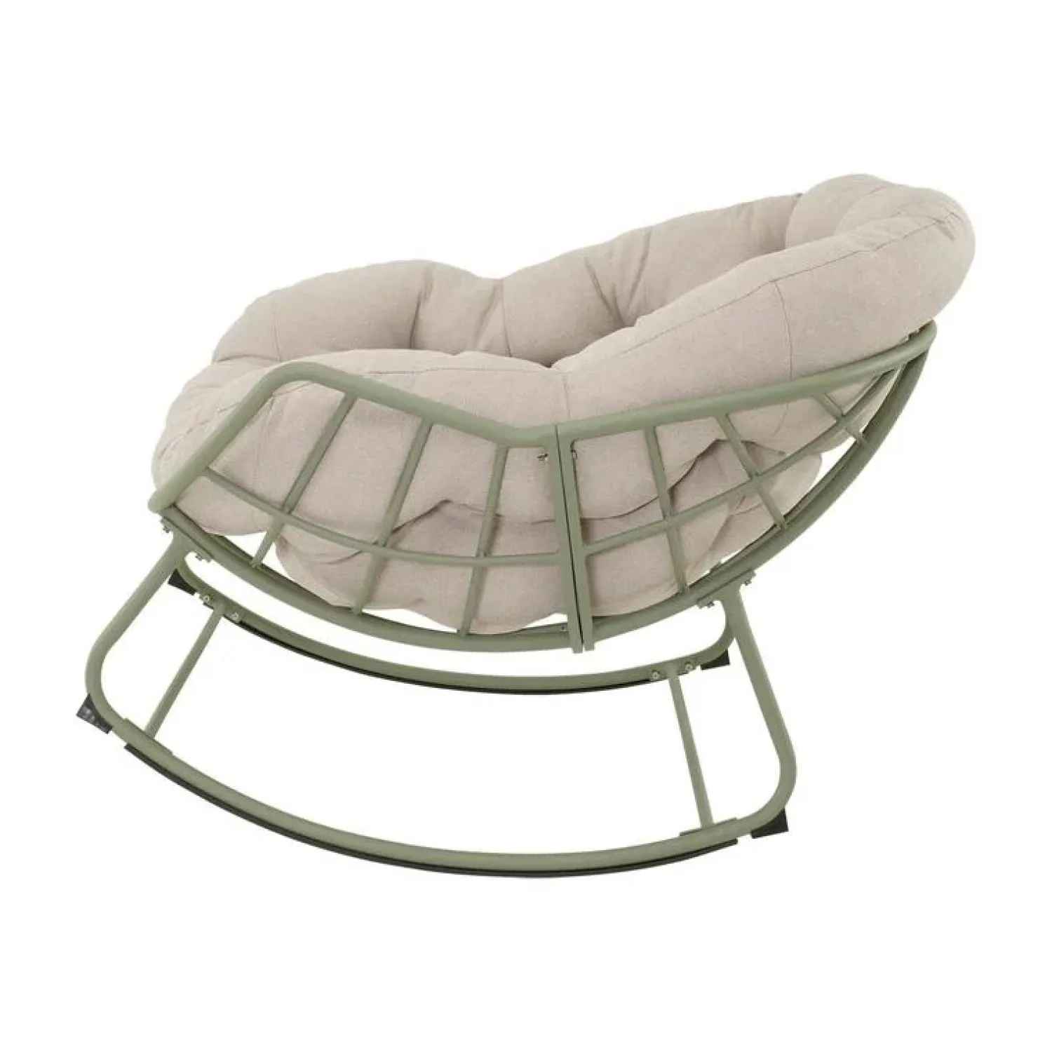 Lesli Living Tuinstoelen|Cozy Schommelstoel aluminium beige