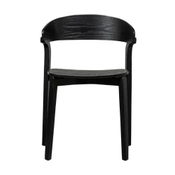 WOOOD Eetkamerstoelen|Cras Eetkamerstoel essen fineer zwart