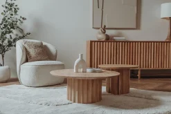 Tower living Salontafels|Crotone Salontafel set van 2 rond Acaciahout