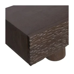 WOOOD Industriele Kasten|Tv Meubels|Crumble Carved Tv-meubel mangohout donkerbruin 180cm