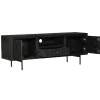 Furndea Industriele Kasten|Tv Meubels|Cubical Black Tv meubel zwart mangohout 150