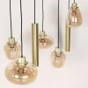 Trading Lighting Hanglampen|Glazen Hanglamp|Curtis 6+3 lichts Hanglamp Amber