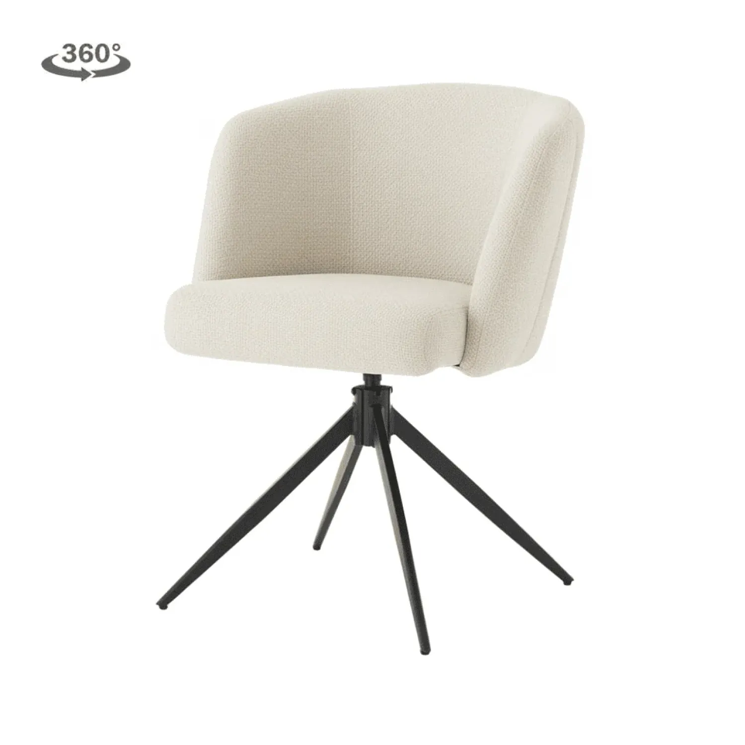 Tower living Eetkamerstoelen|Cuvio Eetkamerstoel Gebroken wit