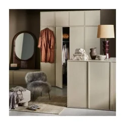 vtwonen Industriele Kasten|Kledingkasten|Daily Kledingkast enkel smal grenen beige 50cm