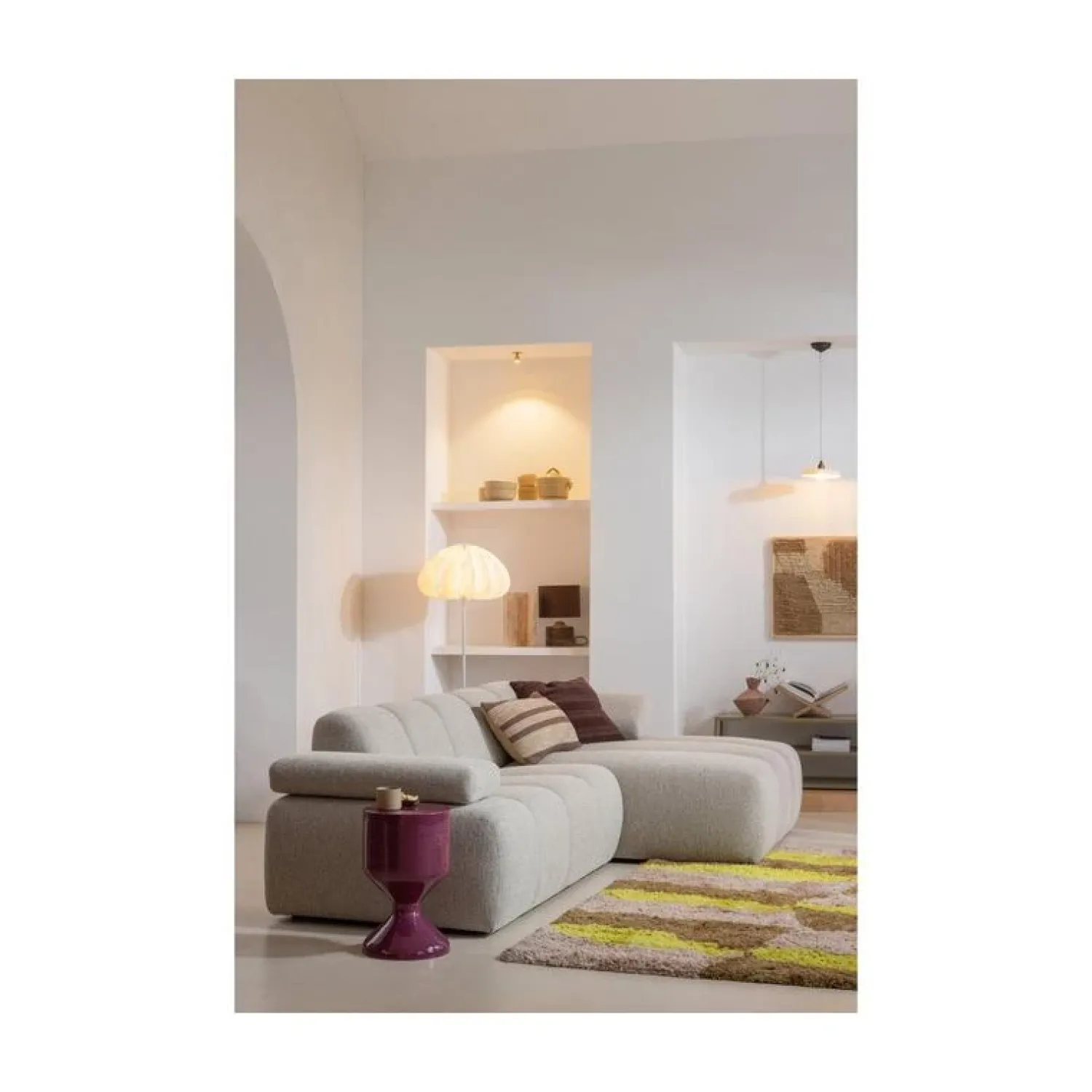 WOOOD Vloerlampen|Dalia 1-lichts Vloerlamp papier wit