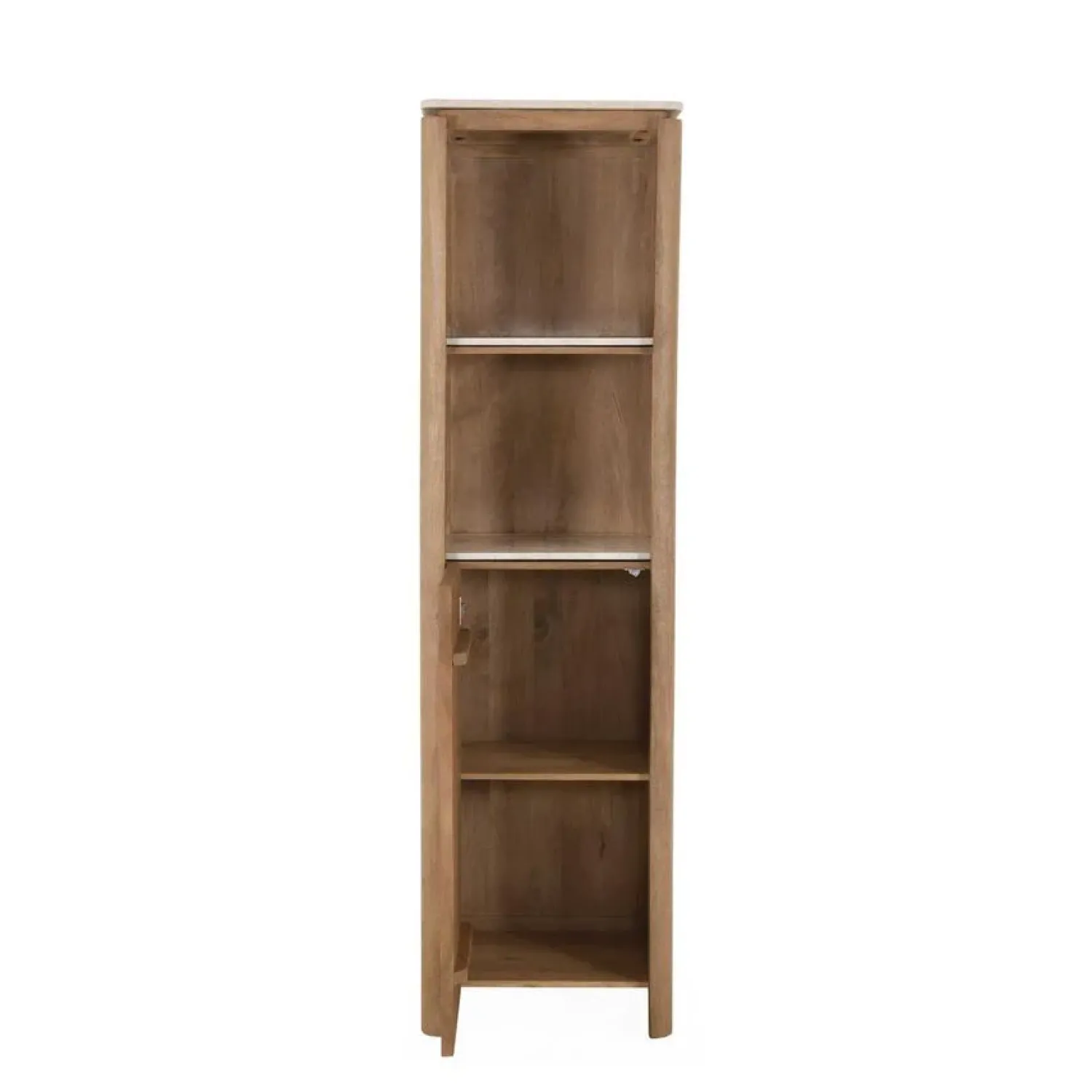 Furndea Boekenkasten|Industriele Kasten|Dallas Boekenkast Naturel Mangohout 55cm
