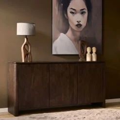 Furndea Dressoirs|Industriele Kasten|Dallas Dressoir Bruin Mangohout 165cm