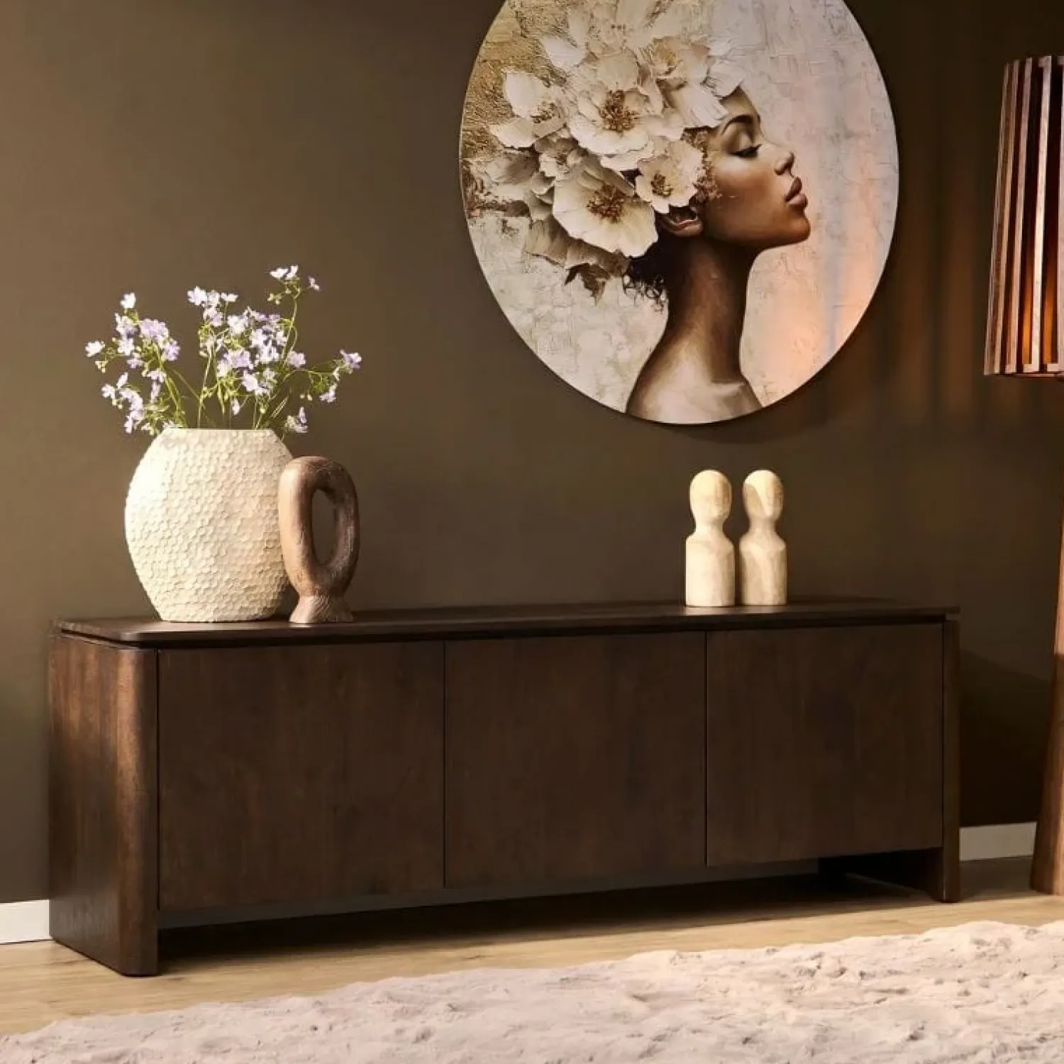 Furndea Industriele Kasten|Tv Meubels|Dallas Tv meubel Bruin Mangohout 165cm