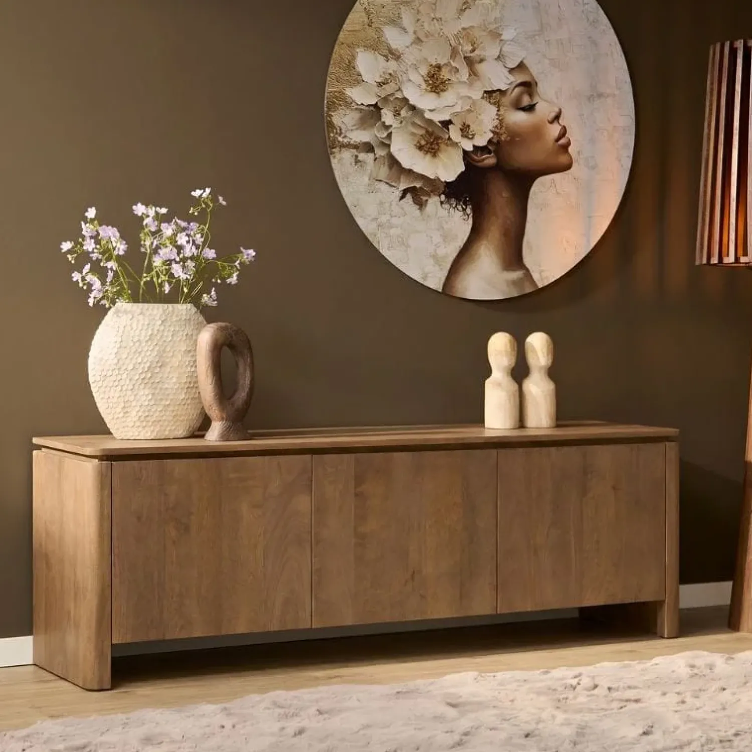 Furndea Industriele Kasten|Tv Meubels|Dallas Tv meubel Naturel Mangohout 165cm