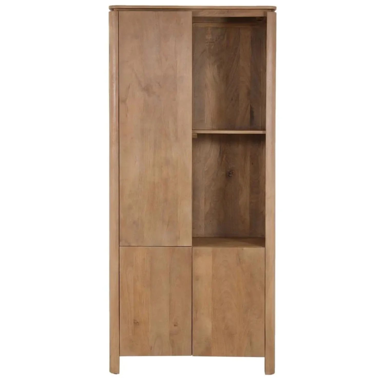 Furndea Vakkenkasten|Industriele Kasten|Dallas Vakkenkast Naturel Mangohout 90cm