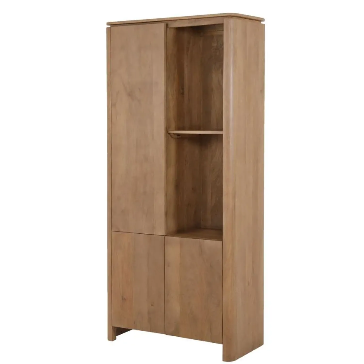 Furndea Vakkenkasten|Industriele Kasten|Dallas Vakkenkast Naturel Mangohout 90cm