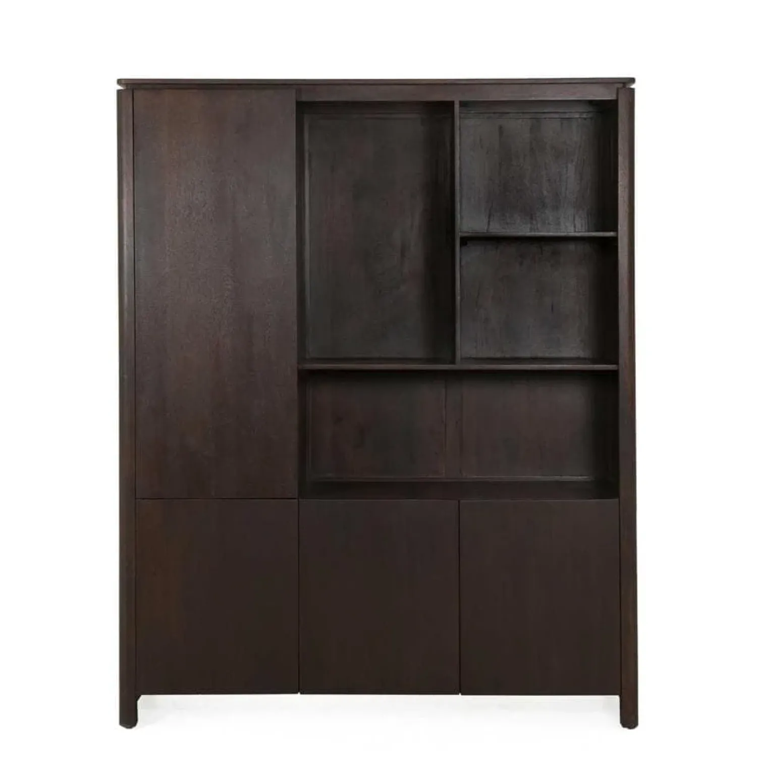 Furndea Vakkenkasten|Industriele Kasten|Dallas Vakkenkast XL Bruin Mangohout 160cm