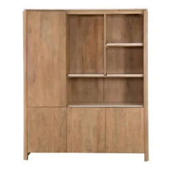 Furndea Vakkenkasten|Industriele Kasten|Dallas Vakkenkast XL Naturel Mangohout 160cm