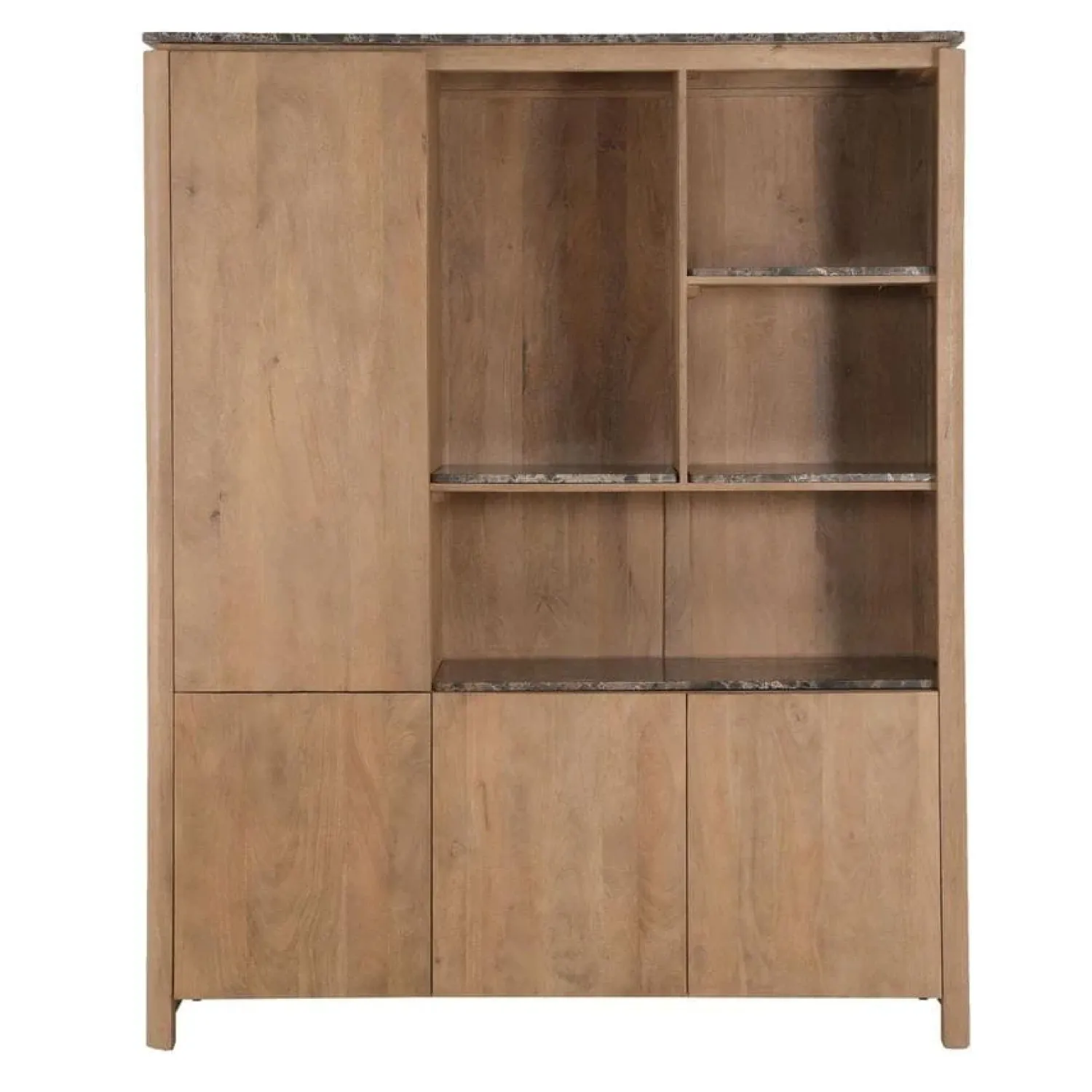 Furndea Vakkenkasten|Industriele Kasten|Dallas Vakkenkast XL Naturel Mangohout 160cm