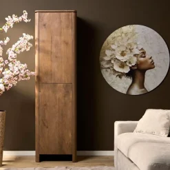 Furndea Wandkasten|Industriele Kasten|Dallas Wandkast Naturel Mangohout 55cm