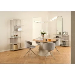 Nordhavn Eettafels|Dalvik Eettafel Rond Naturel met Zand poot 120cm