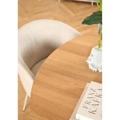 Nordhavn Eettafels|Dalvik Eettafel Rond Naturel met Zand poot 120cm