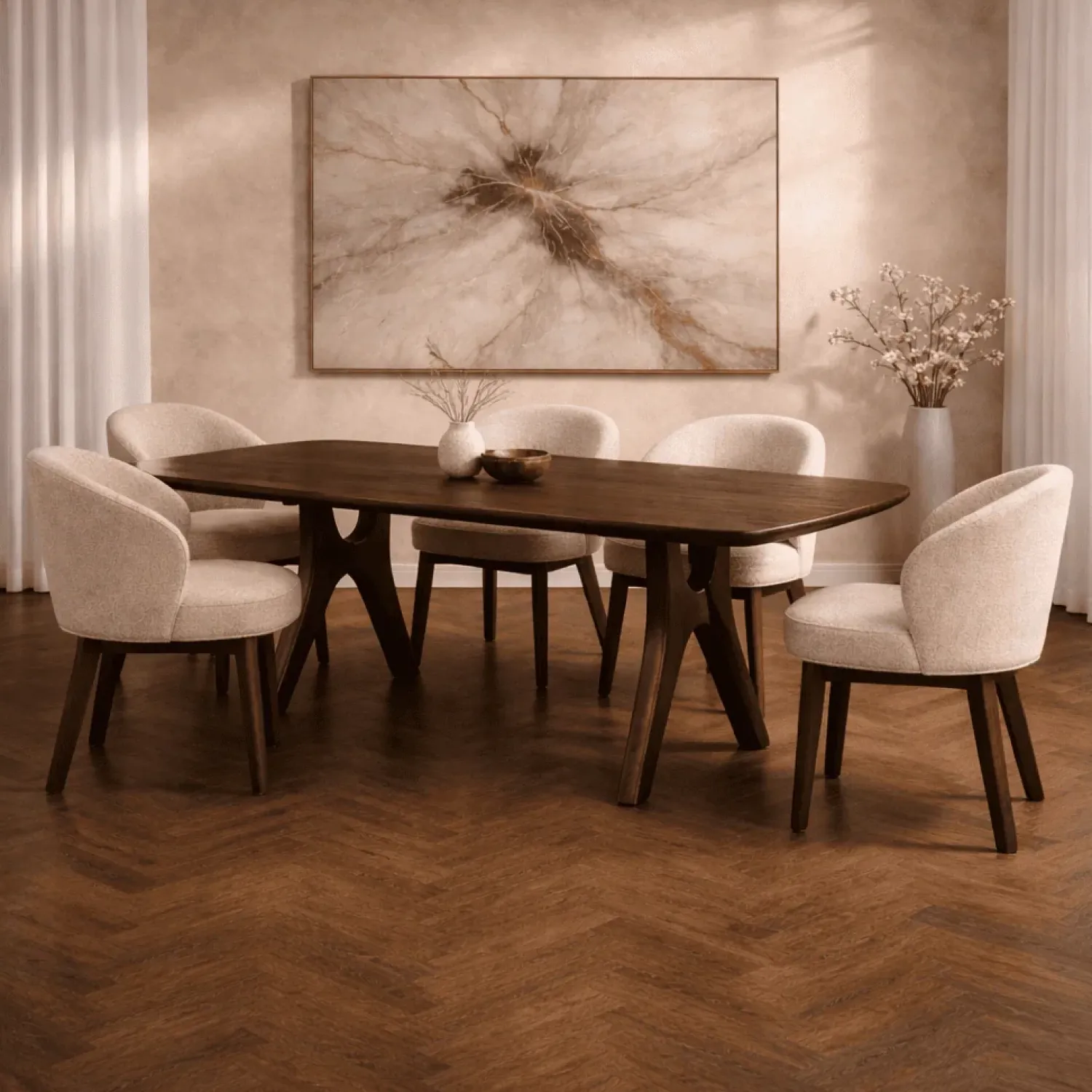 Mysons Eettafels|Dano Eettafel deens ovaal Mangohout espresso 200 cm