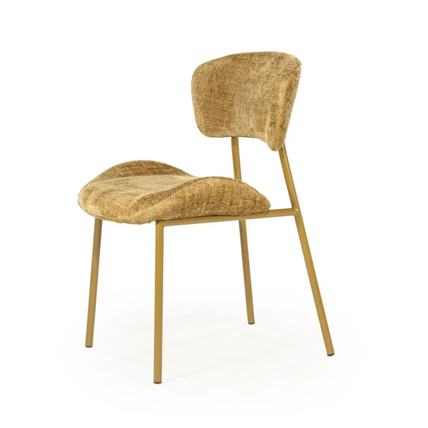 By Boo Eetkamerstoelen|Dare Eetkamerstoel Mosterd Stof