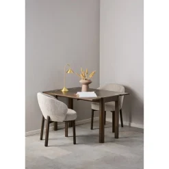 Nordhavn Eetkamerstoelen|Darlene Eetkamerstoel Beige Bruine houten poten