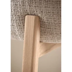 Nordhavn Eetkamerstoelen|Darlene Eetkamerstoel Beige Naturel houten poten