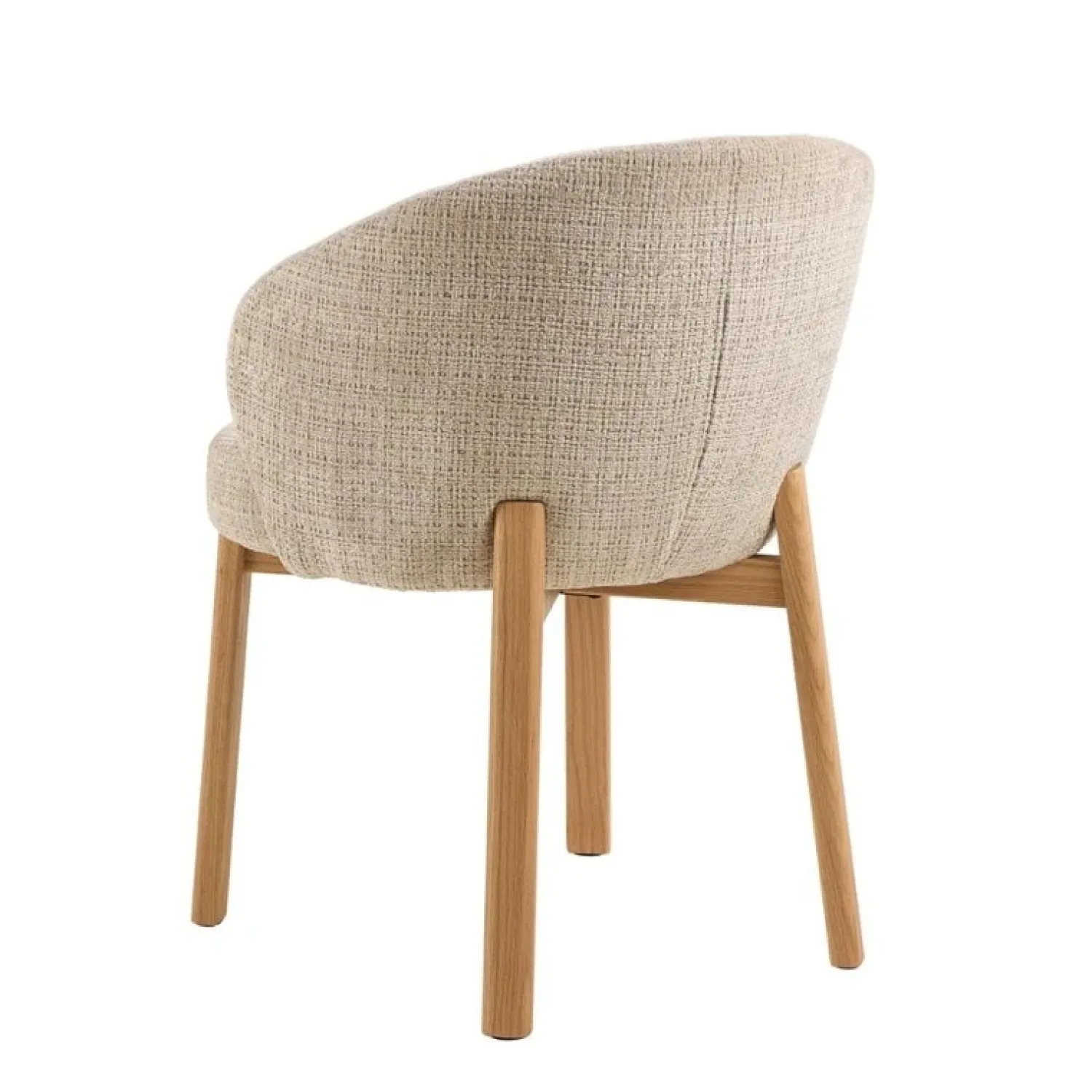 Nordhavn Eetkamerstoelen|Darlene Eetkamerstoel Beige Naturel houten poten
