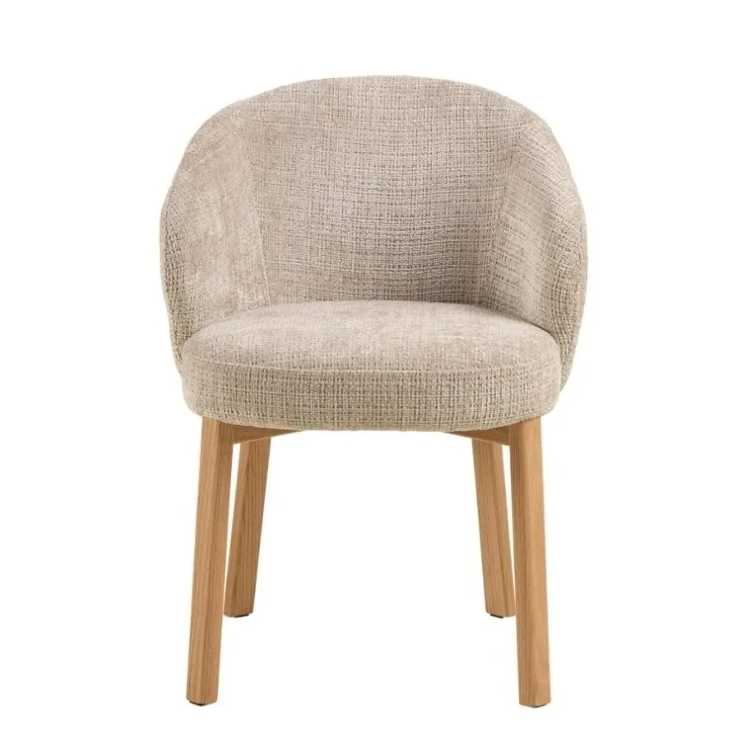 Nordhavn Eetkamerstoelen|Darlene Eetkamerstoel Beige Naturel houten poten