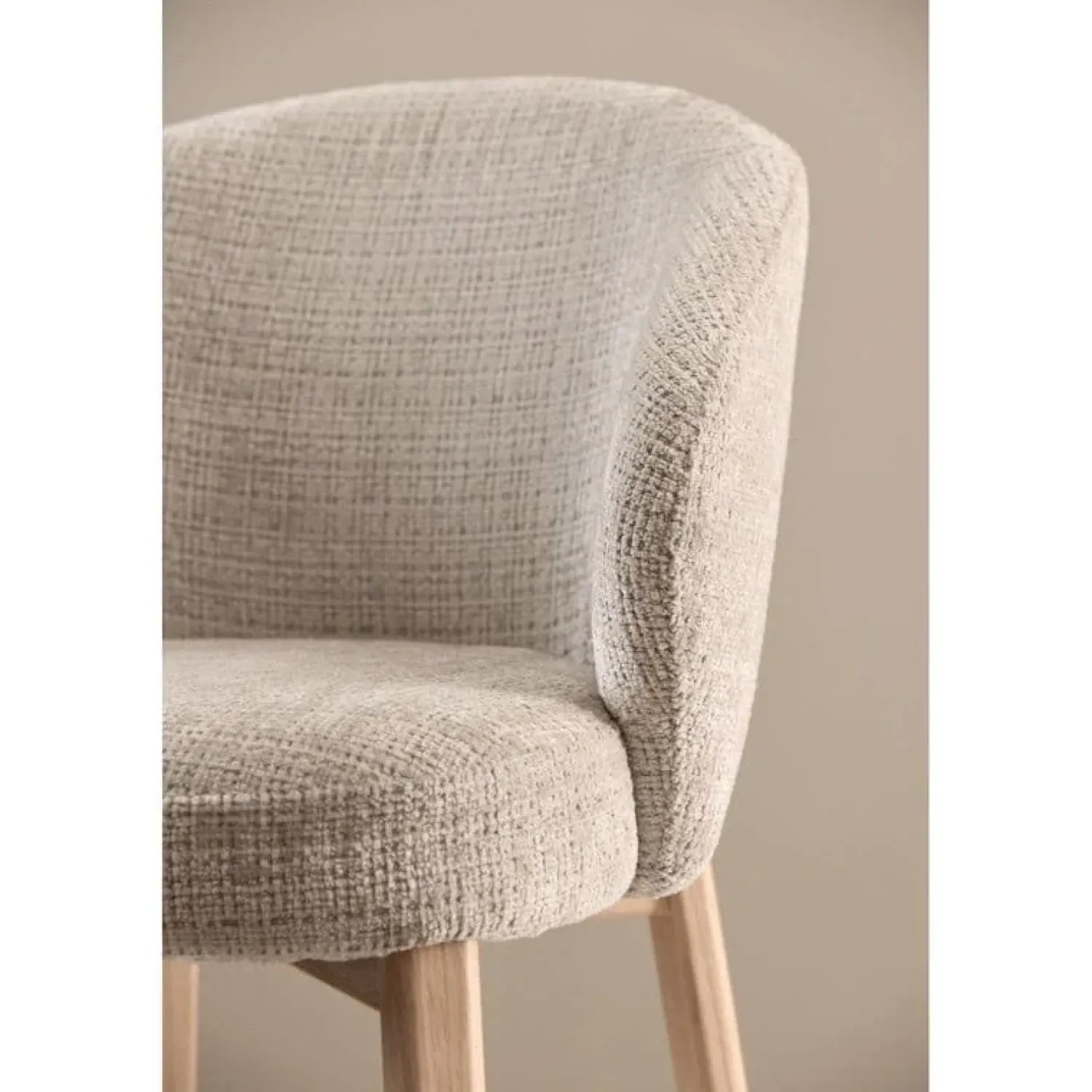 Nordhavn Eetkamerstoelen|Darlene Eetkamerstoel Beige Naturel houten poten