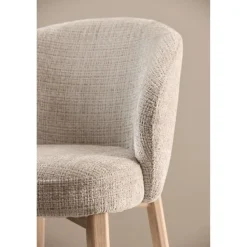 Nordhavn Eetkamerstoelen|Darlene Eetkamerstoel Beige Naturel houten poten