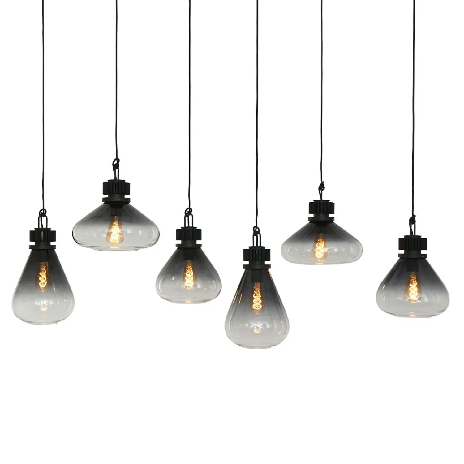 Trading Lighting Hanglampen|Glazen Hanglamp|Demeter Hanglamp 6-lichts glas E27
